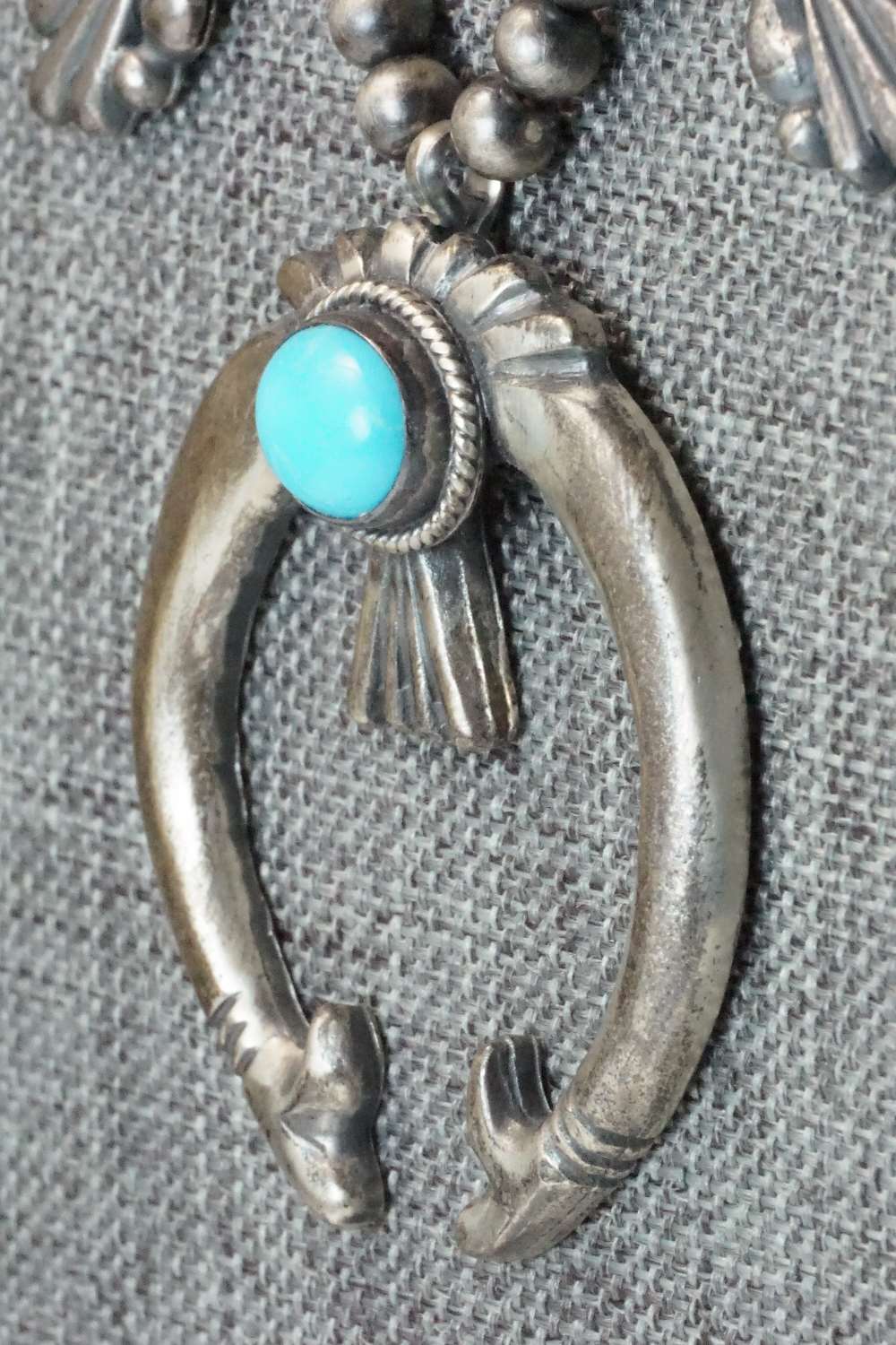 Turquoise & Sterling Silver Squash Blossom - Bobby Platero