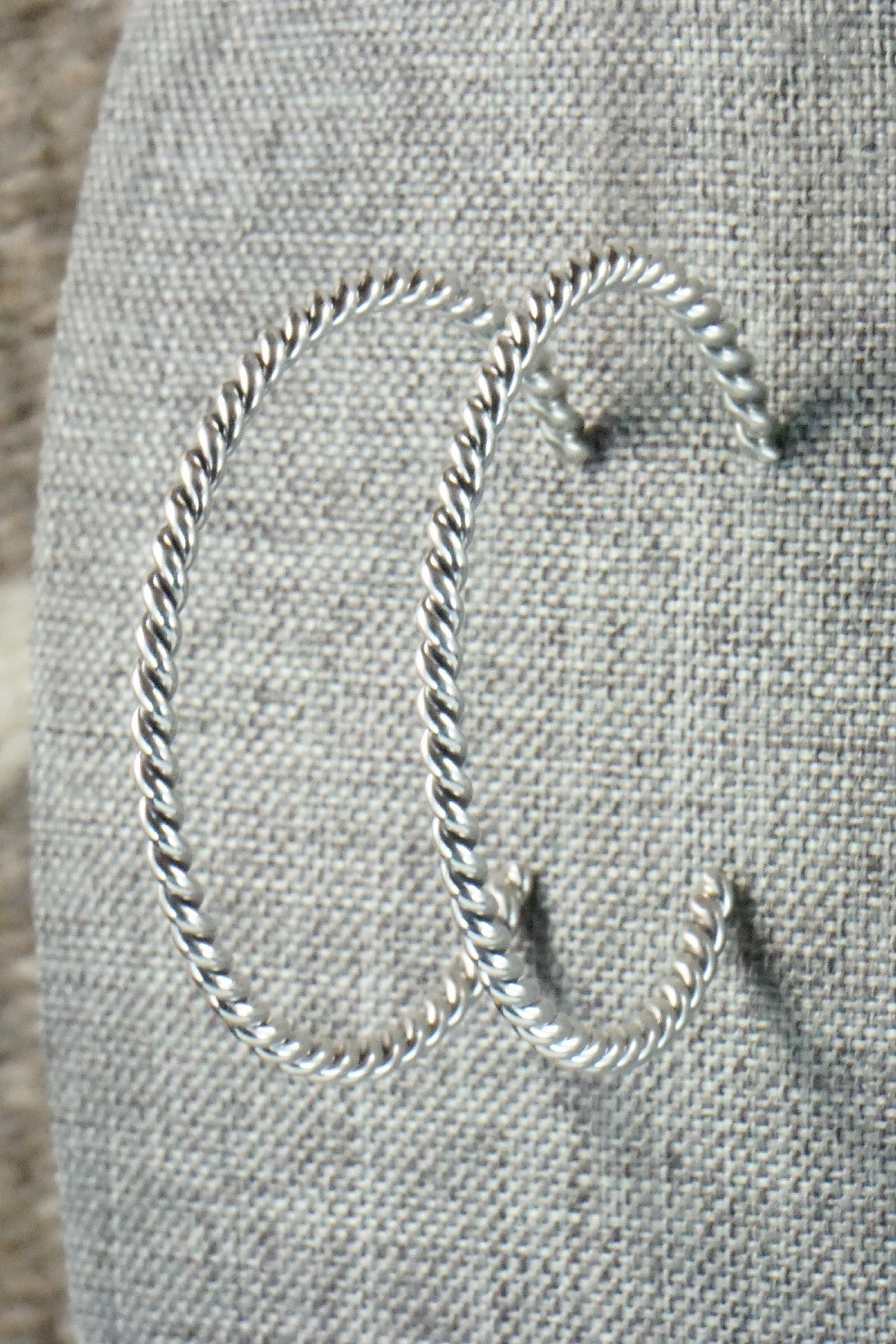 Sterling Silver Hoop Earrings - Elaine Tahe