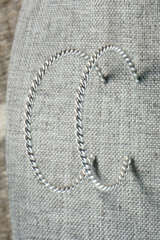 Sterling Silver Hoop Earrings - Elaine Tahe