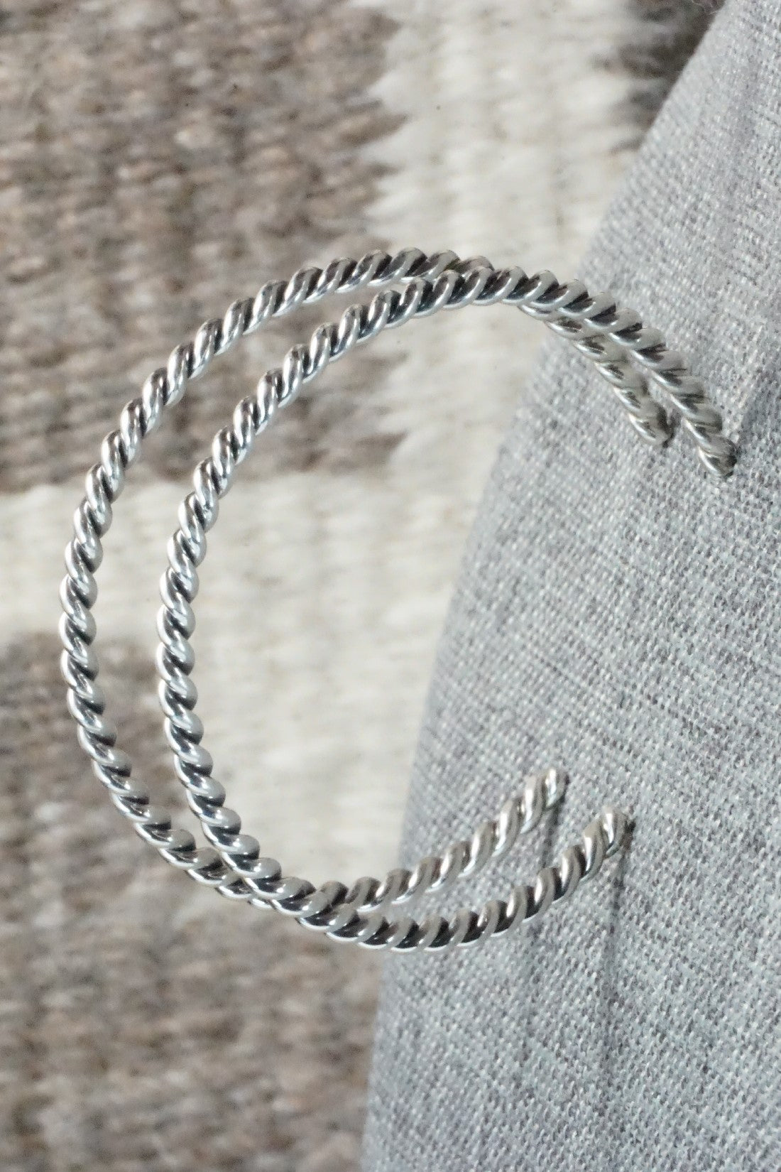 Sterling Silver Hoop Earrings - Elaine Tahe