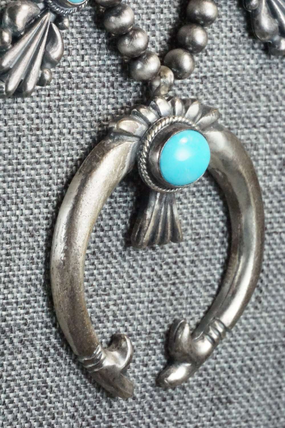 Turquoise & Sterling Silver Squash Blossom - Bobby Platero