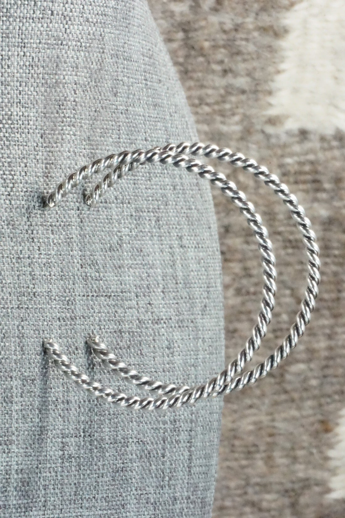 Sterling Silver Hoop Earrings - Elaine Tahe