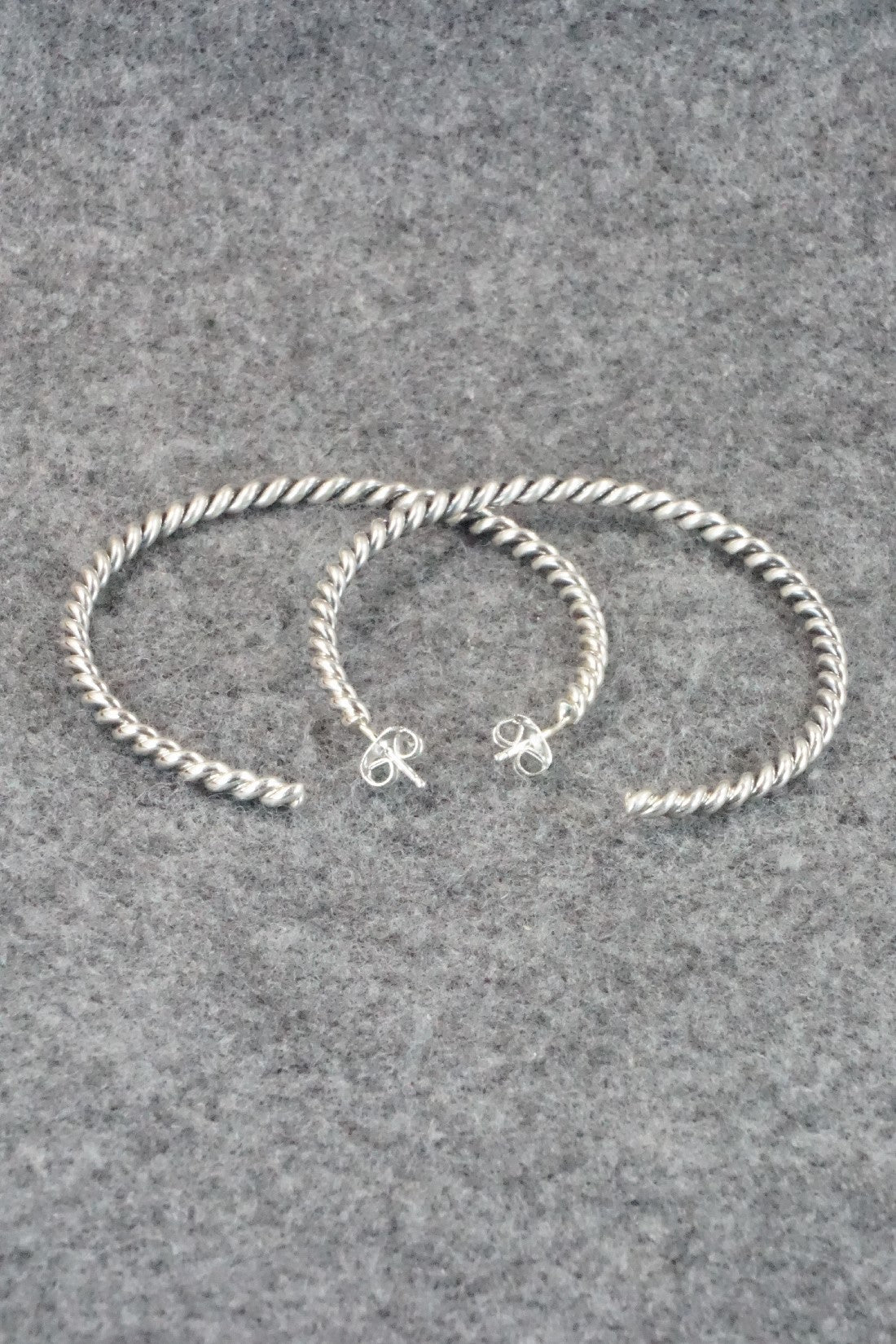 Sterling Silver Hoop Earrings - Elaine Tahe