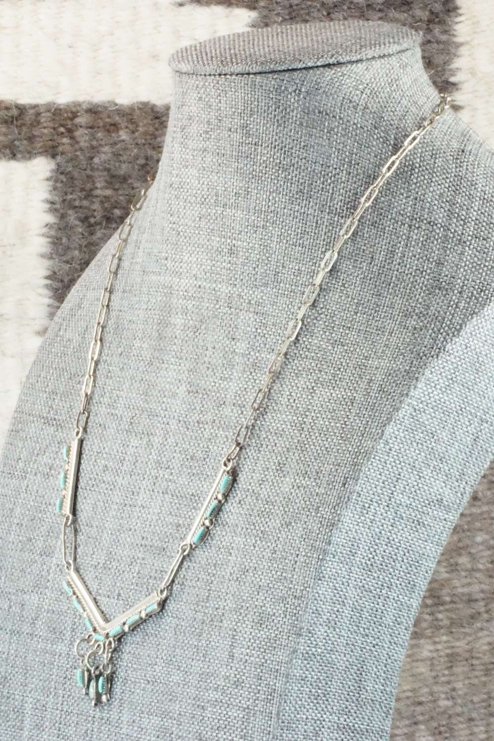 Turquoise & Sterling Silver Necklace - Zuni