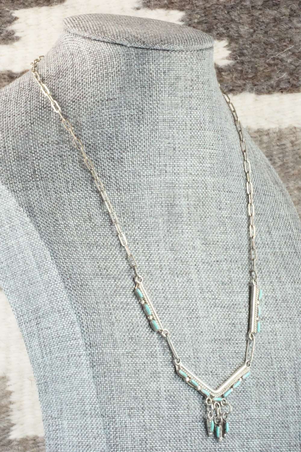 Turquoise & Sterling Silver Necklace - Zuni