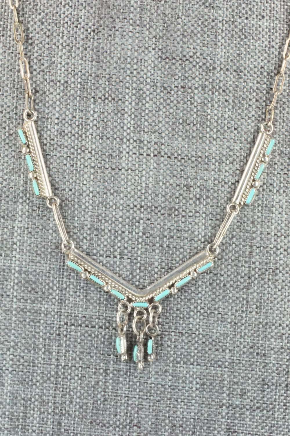 Turquoise & Sterling Silver Necklace - Zuni