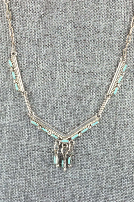 Turquoise & Sterling Silver Necklace - Zuni