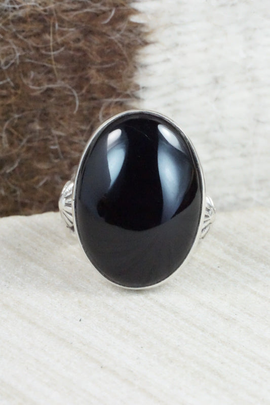 Onyx & Sterling Silver Ring - Ben Begay - Size 6.75