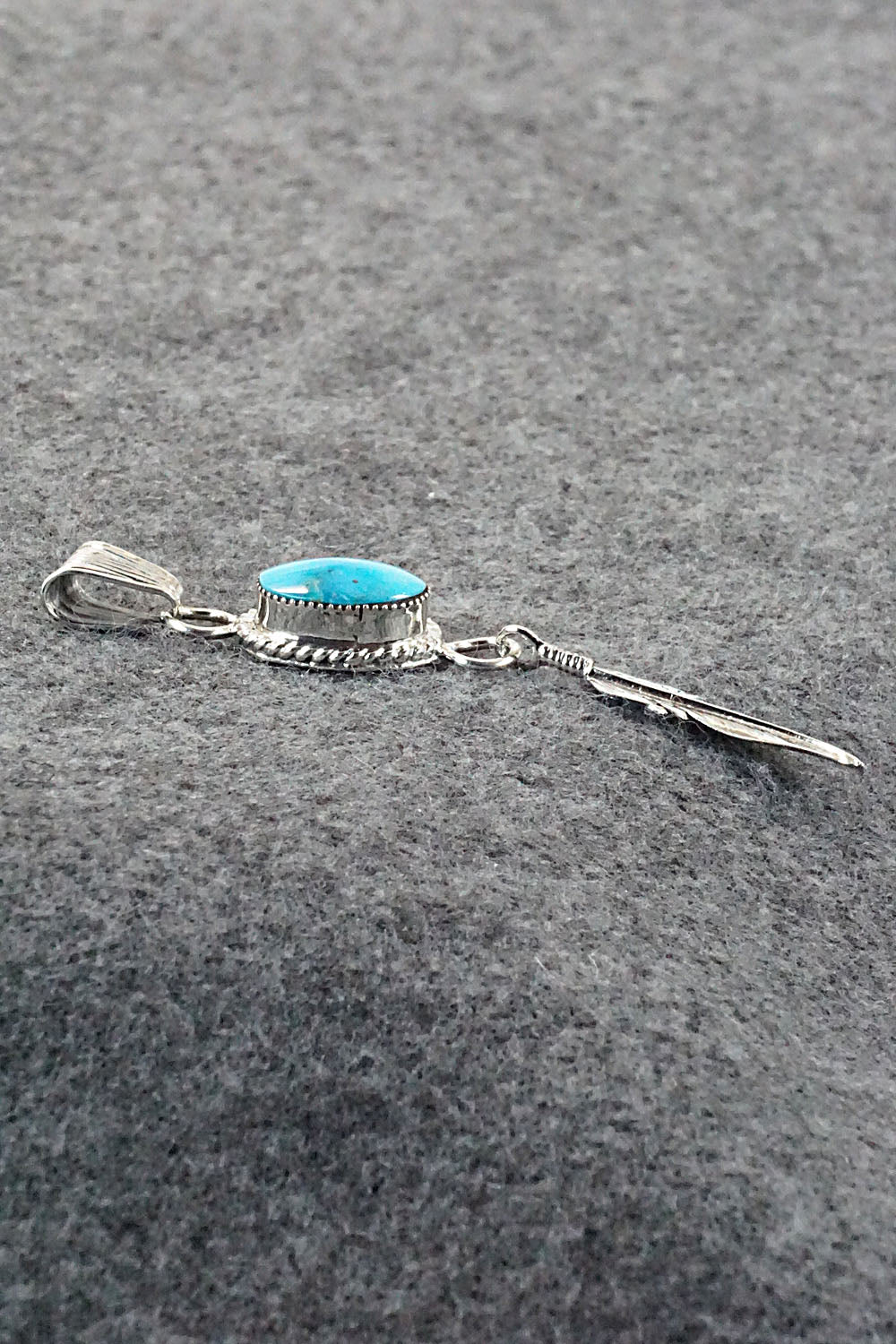 Turquoise & Sterling Silver Pendant - Gregg Yazzie