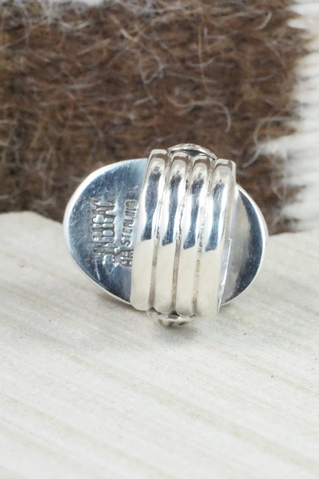 Onyx & Sterling Silver Ring - Ben Begay - Size 6.75