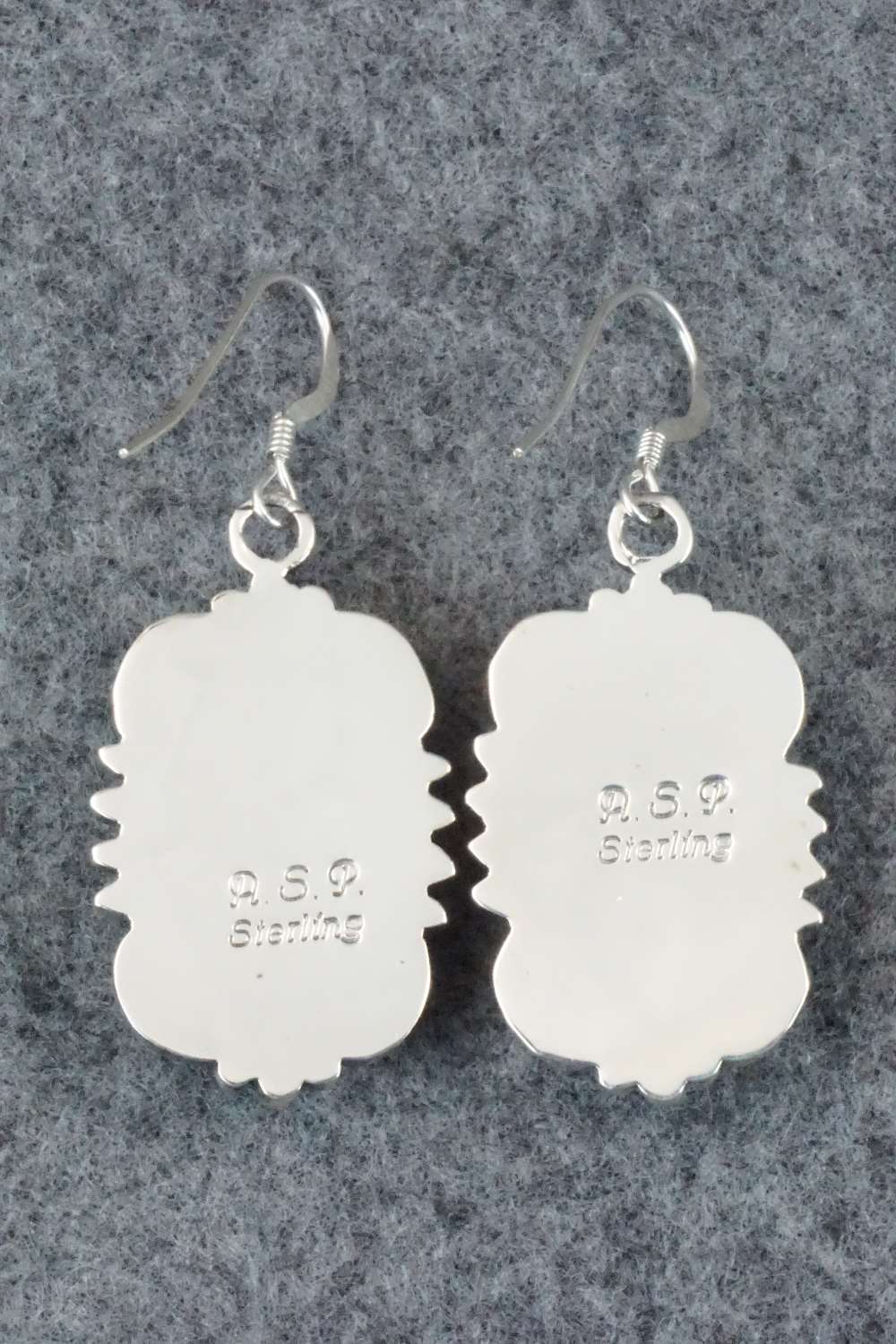 Turquoise and Sterling Silver Earrings - Navajo