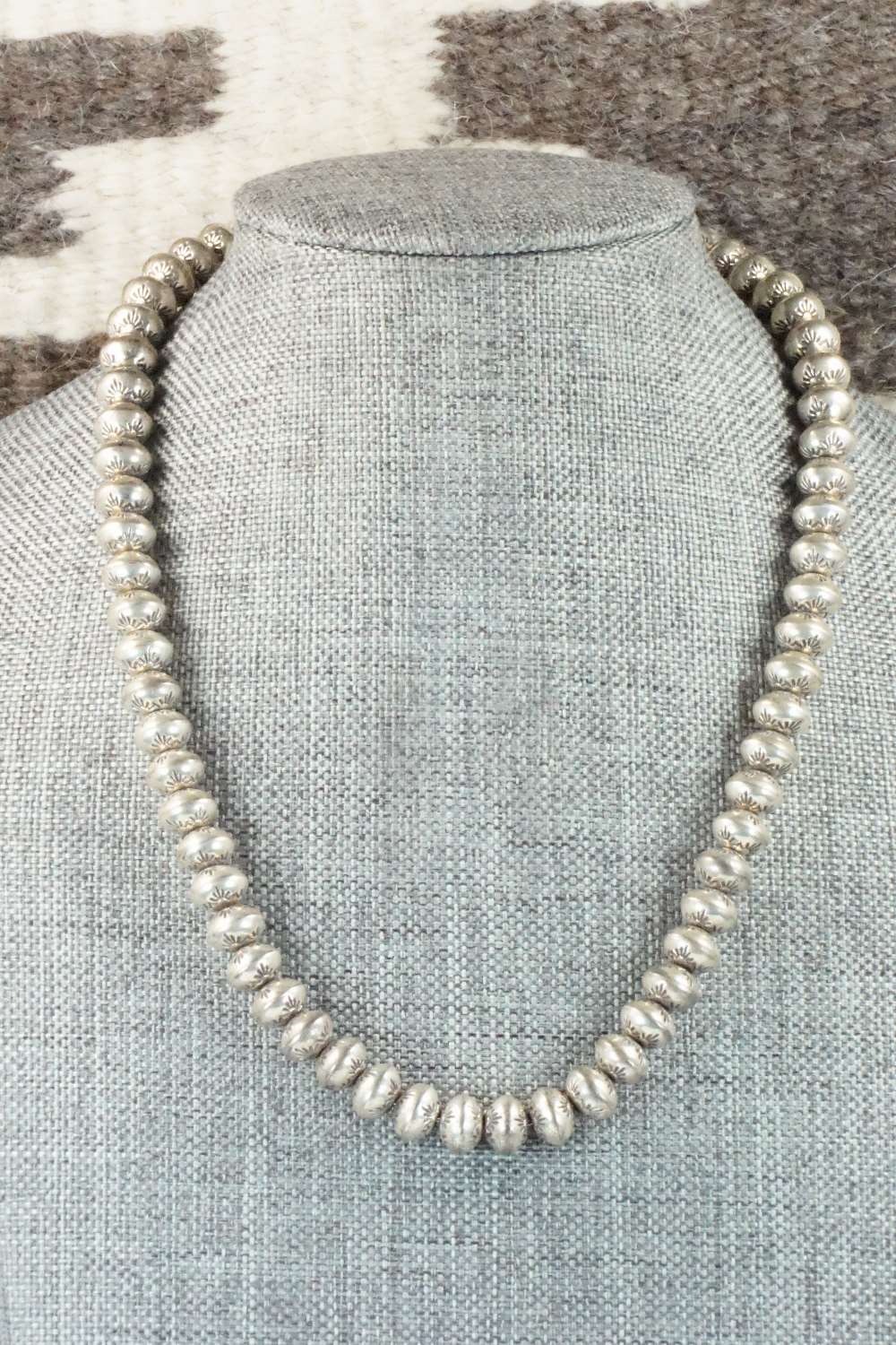 Sterling Silver Navajo Pearl Necklace - Navajo