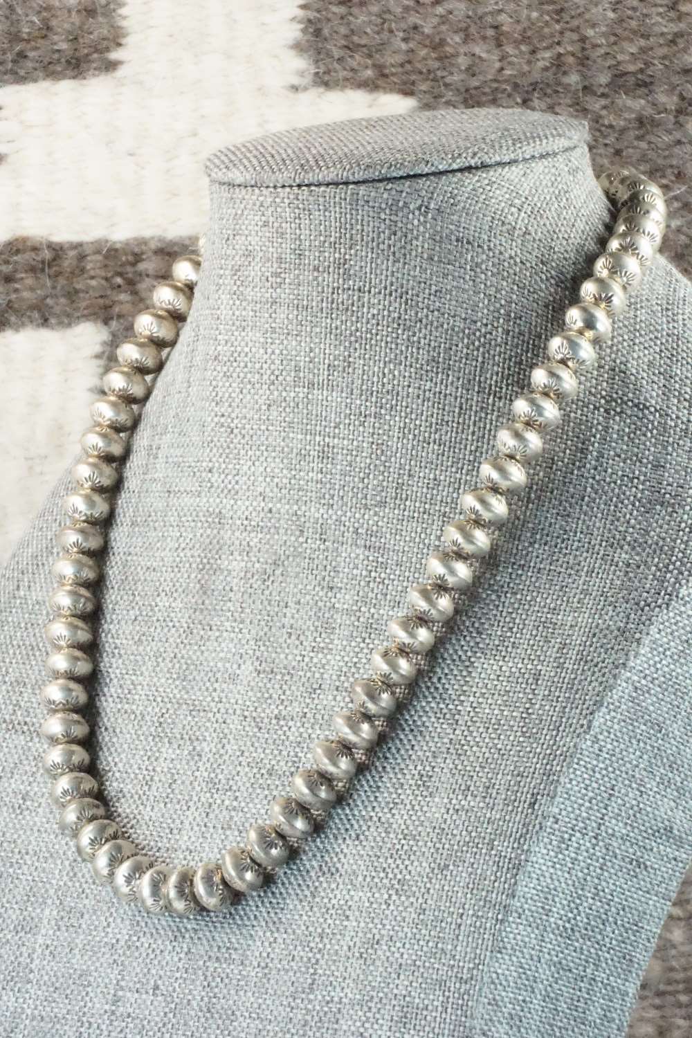 Sterling Silver Navajo Pearl Necklace - Navajo