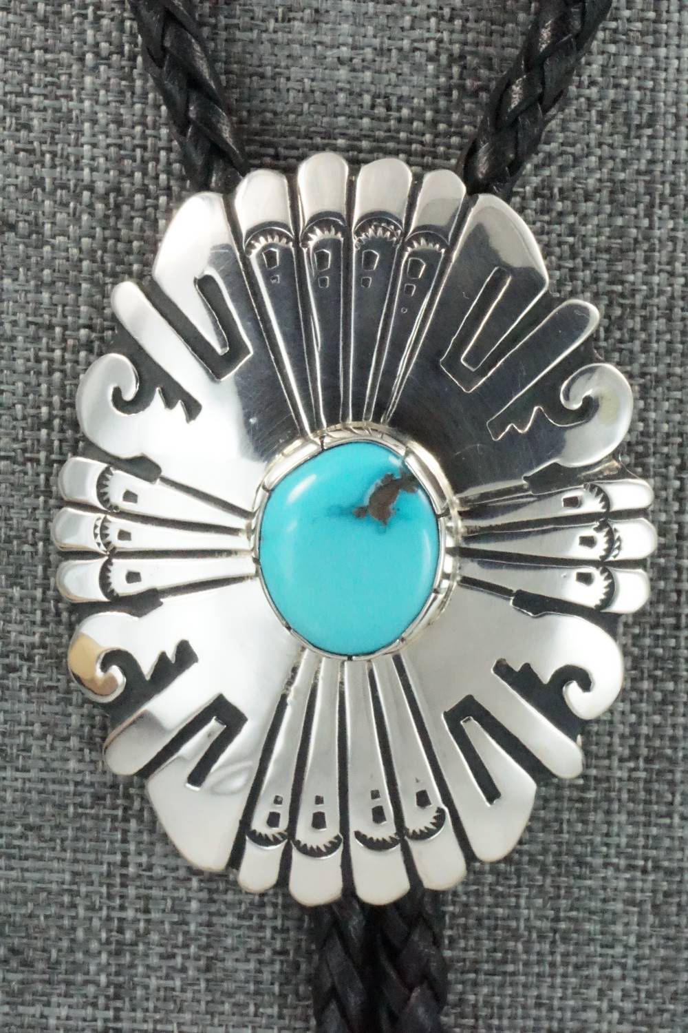 Turquoise & Sterling Silver Bolo Tie - Rosita Singer