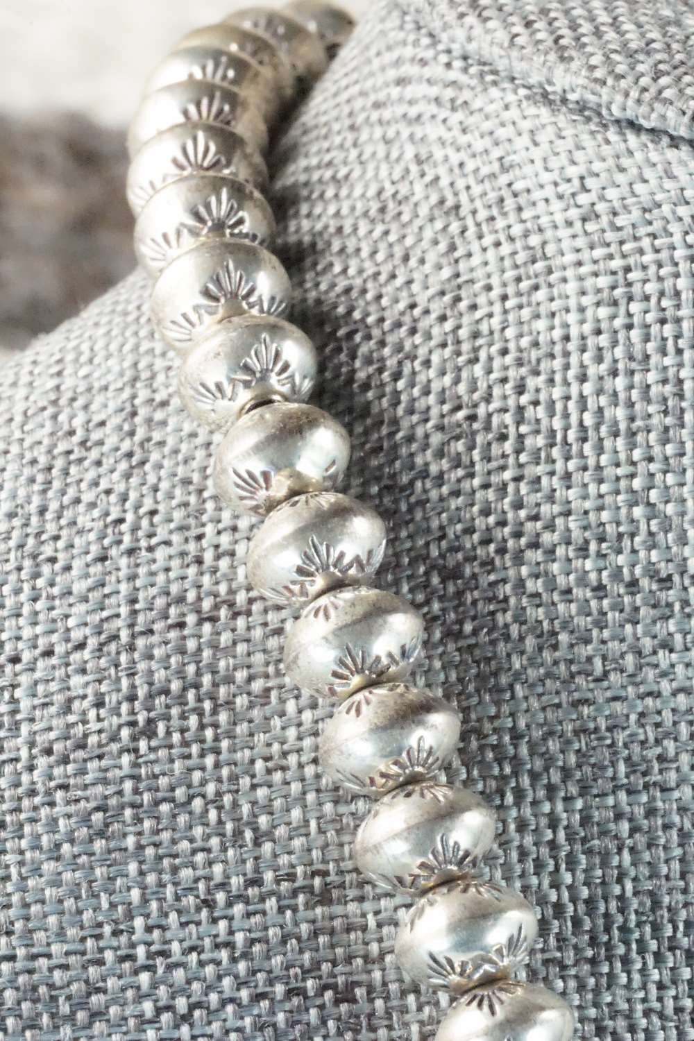 Sterling Silver Navajo Pearl Necklace - Navajo
