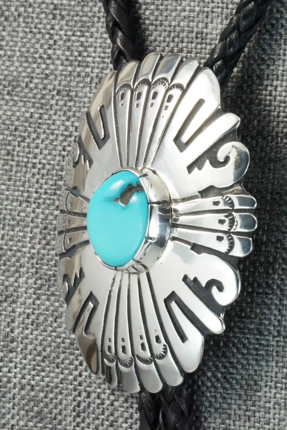 Turquoise & Sterling Silver Bolo Tie - Rosita Singer