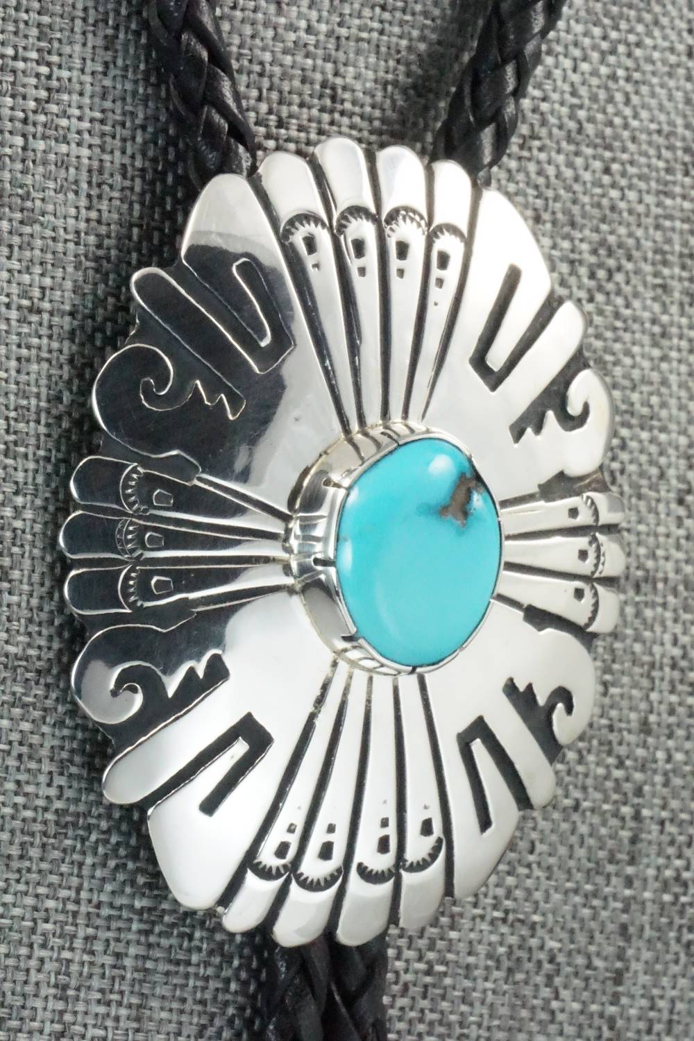 Turquoise & Sterling Silver Bolo Tie - Rosita Singer