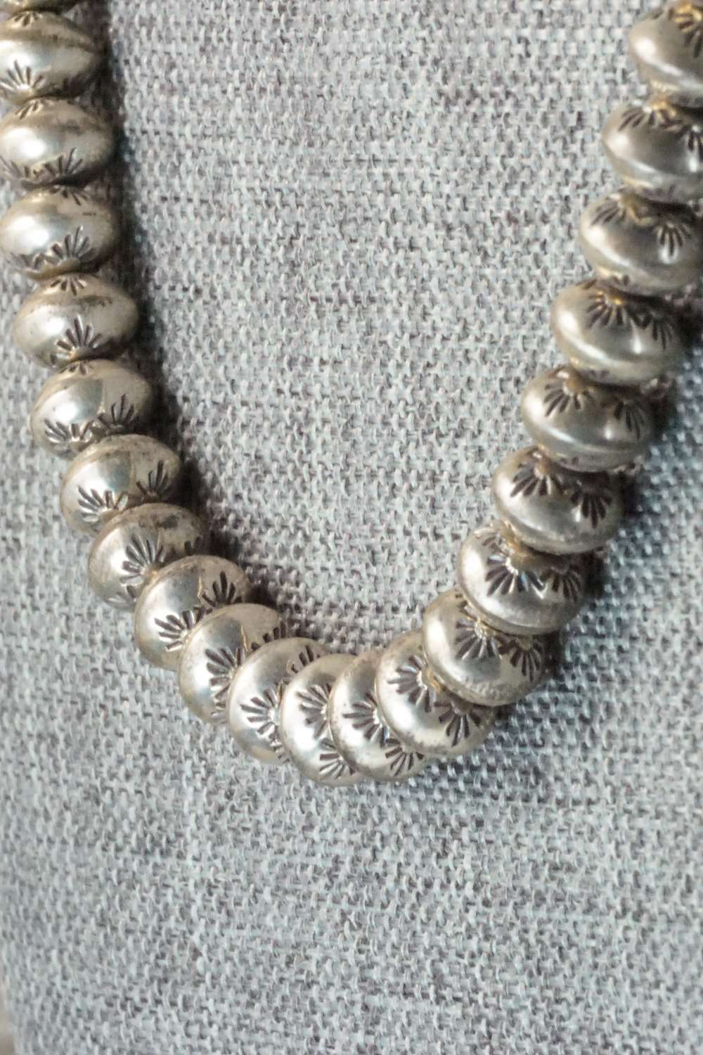Sterling Silver Navajo Pearl Necklace - Navajo