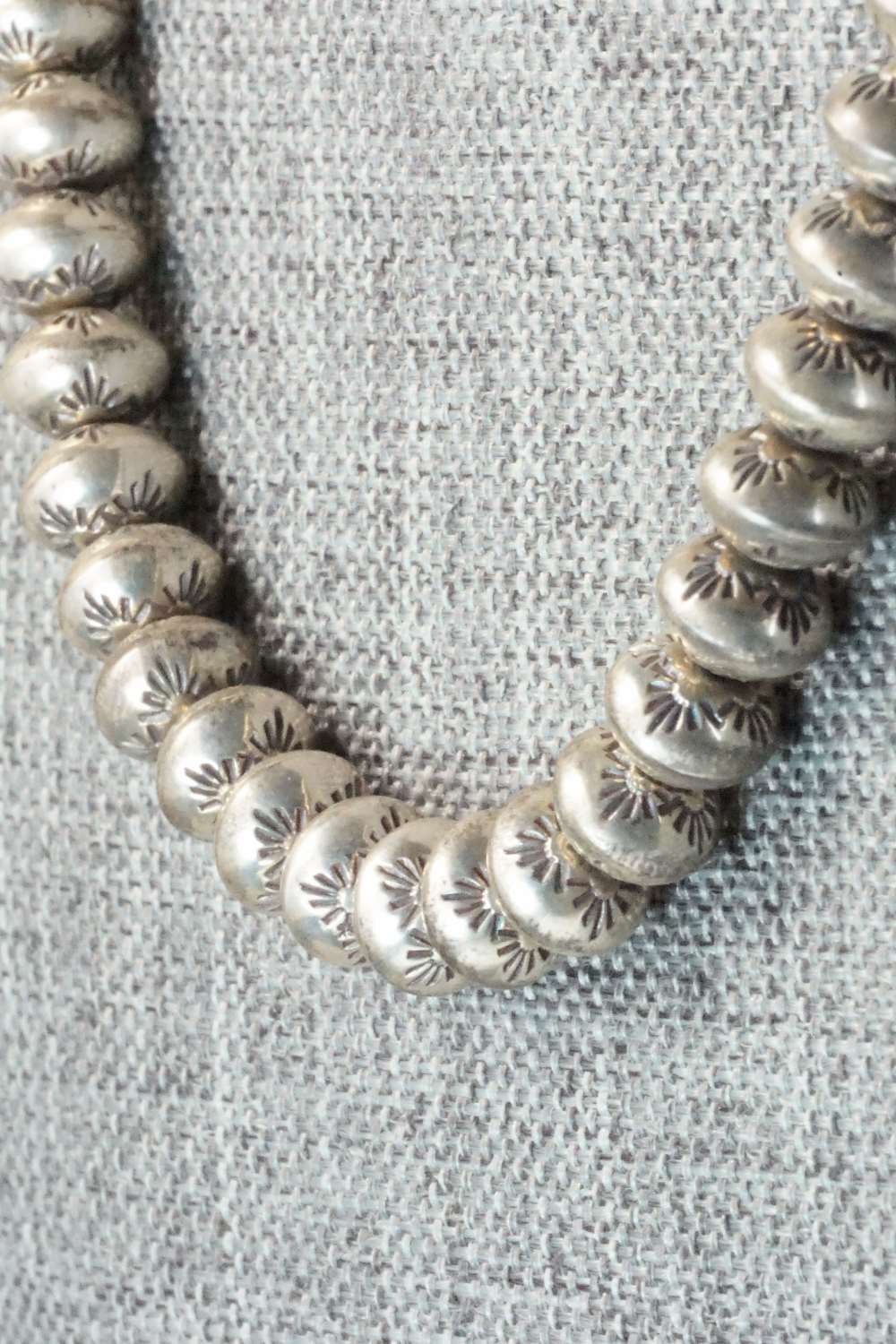 Sterling Silver Navajo Pearl Necklace - Navajo