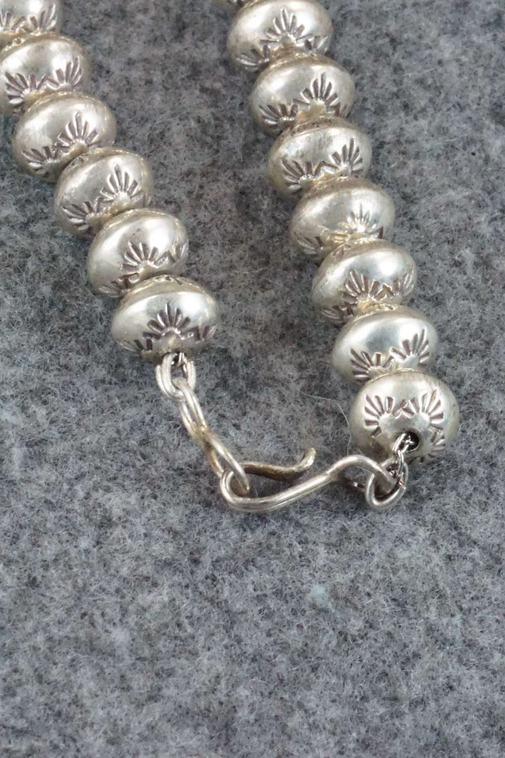 Sterling Silver Navajo Pearl Necklace - Navajo