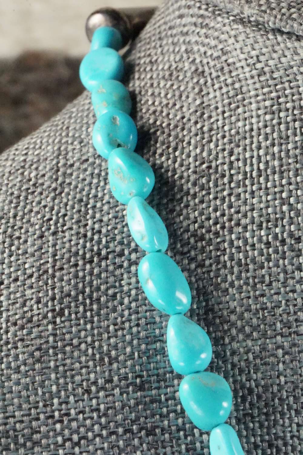 Turquoise & Sterling Silver Necklace - Navajo