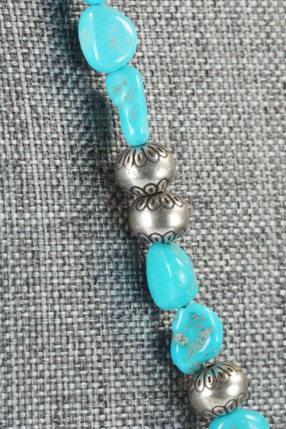 Turquoise & Sterling Silver Necklace - Navajo