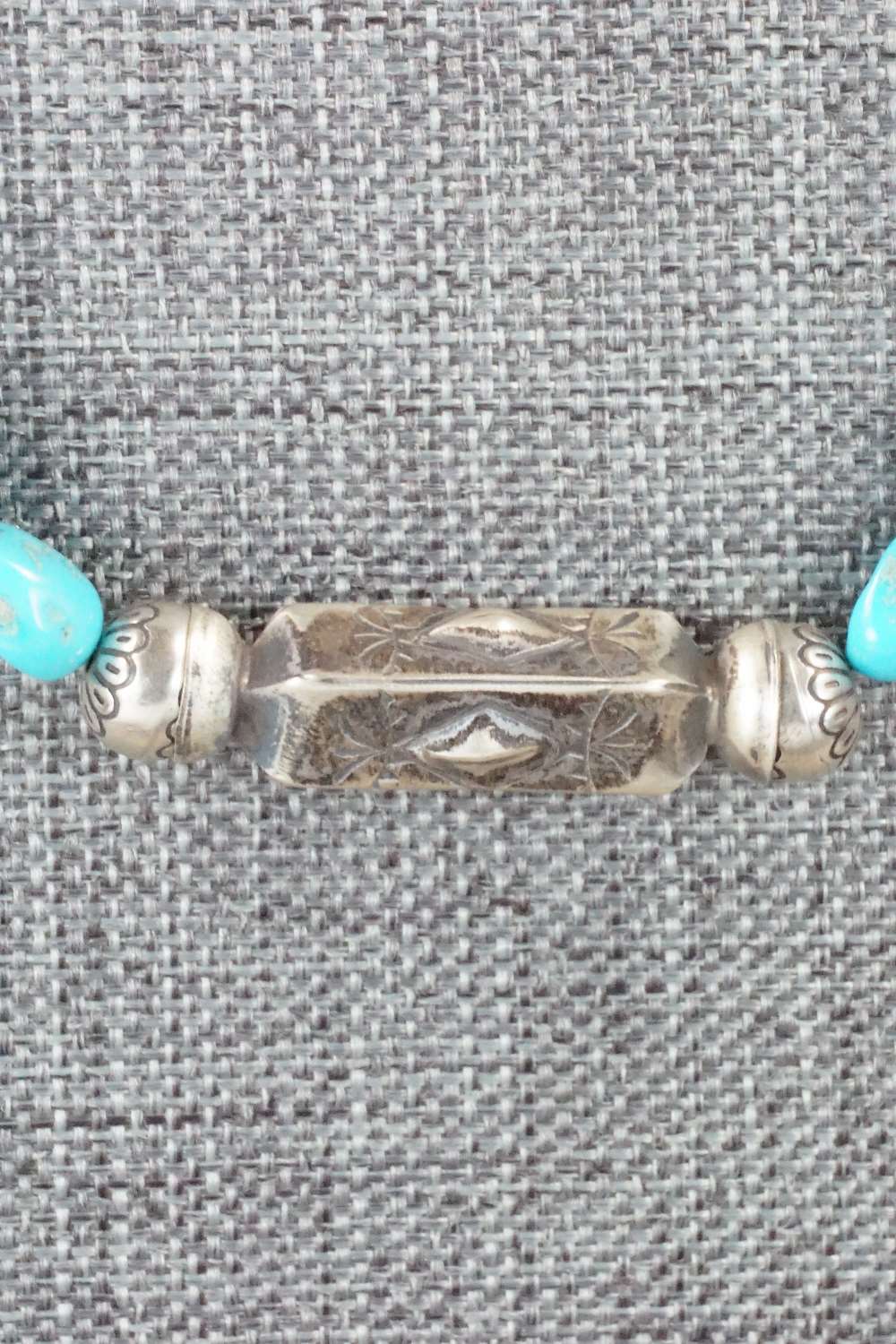 Turquoise & Sterling Silver Necklace - Navajo