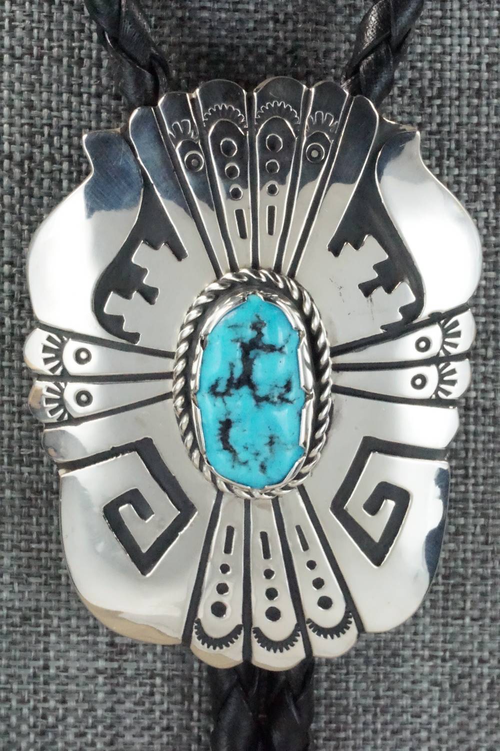 Turquoise & Sterling Silver Bolo Tie - Rosita Singer