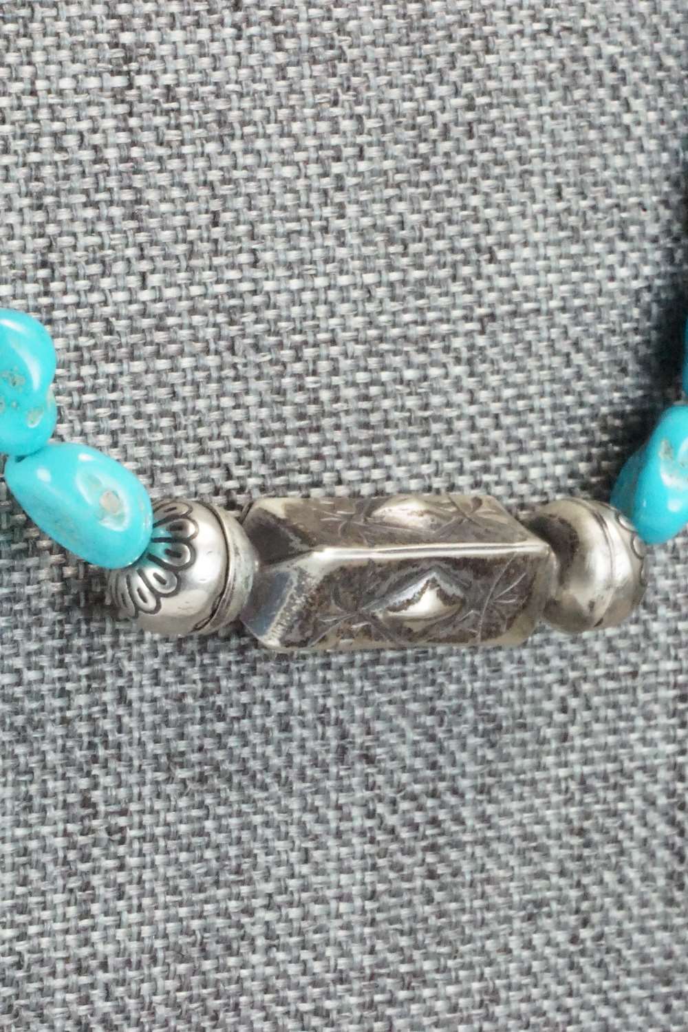 Turquoise & Sterling Silver Necklace - Navajo