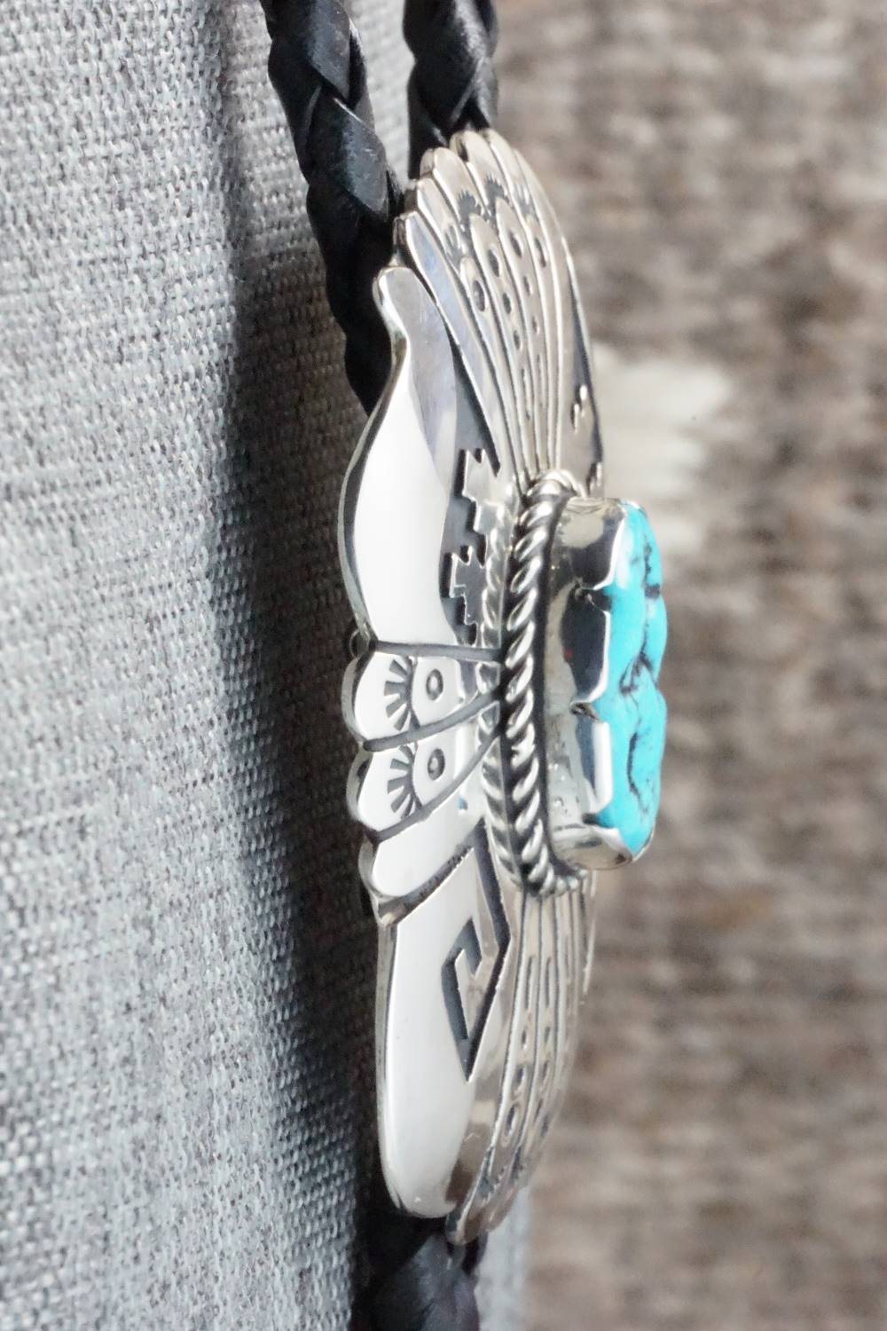 Turquoise & Sterling Silver Bolo Tie - Rosita Singer