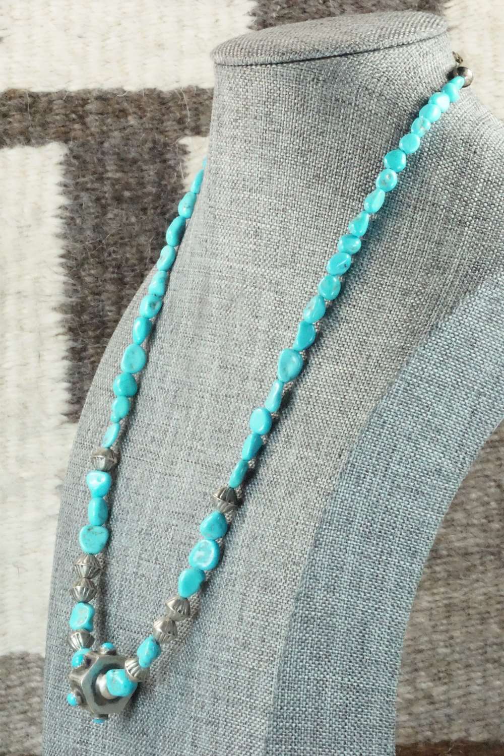 Turquoise & Sterling Silver Necklace - Navajo