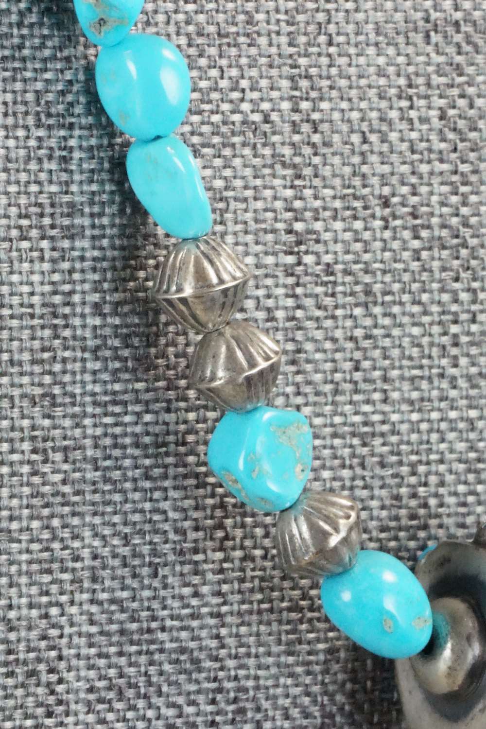 Turquoise & Sterling Silver Necklace - Navajo