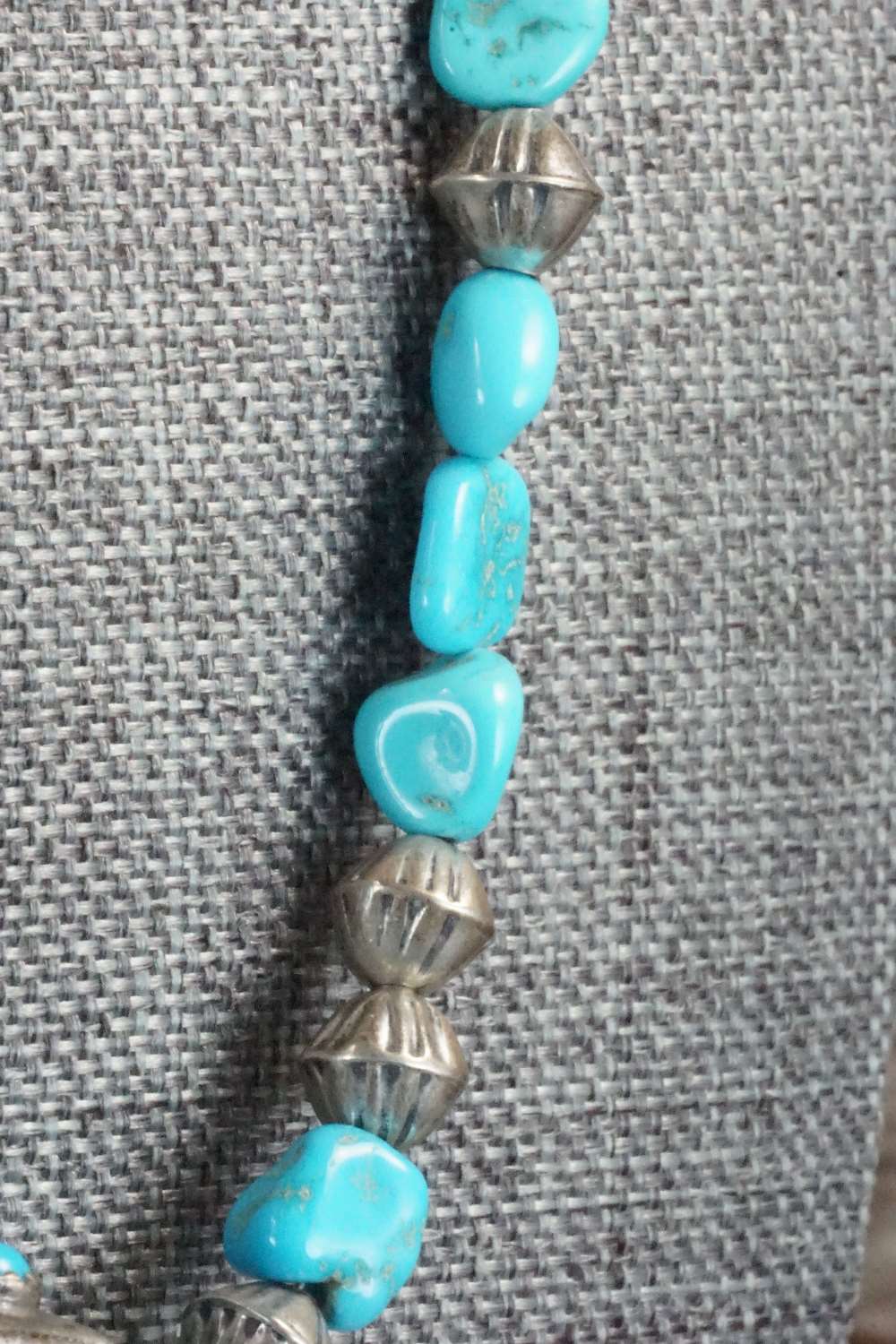 Turquoise & Sterling Silver Necklace - Navajo