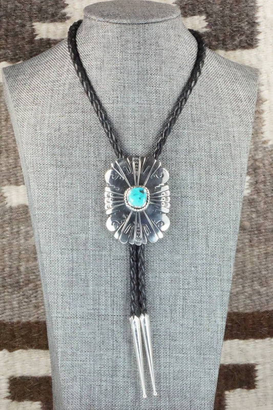 Turquoise & Sterling Silver Bolo Tie - Rosita Singer