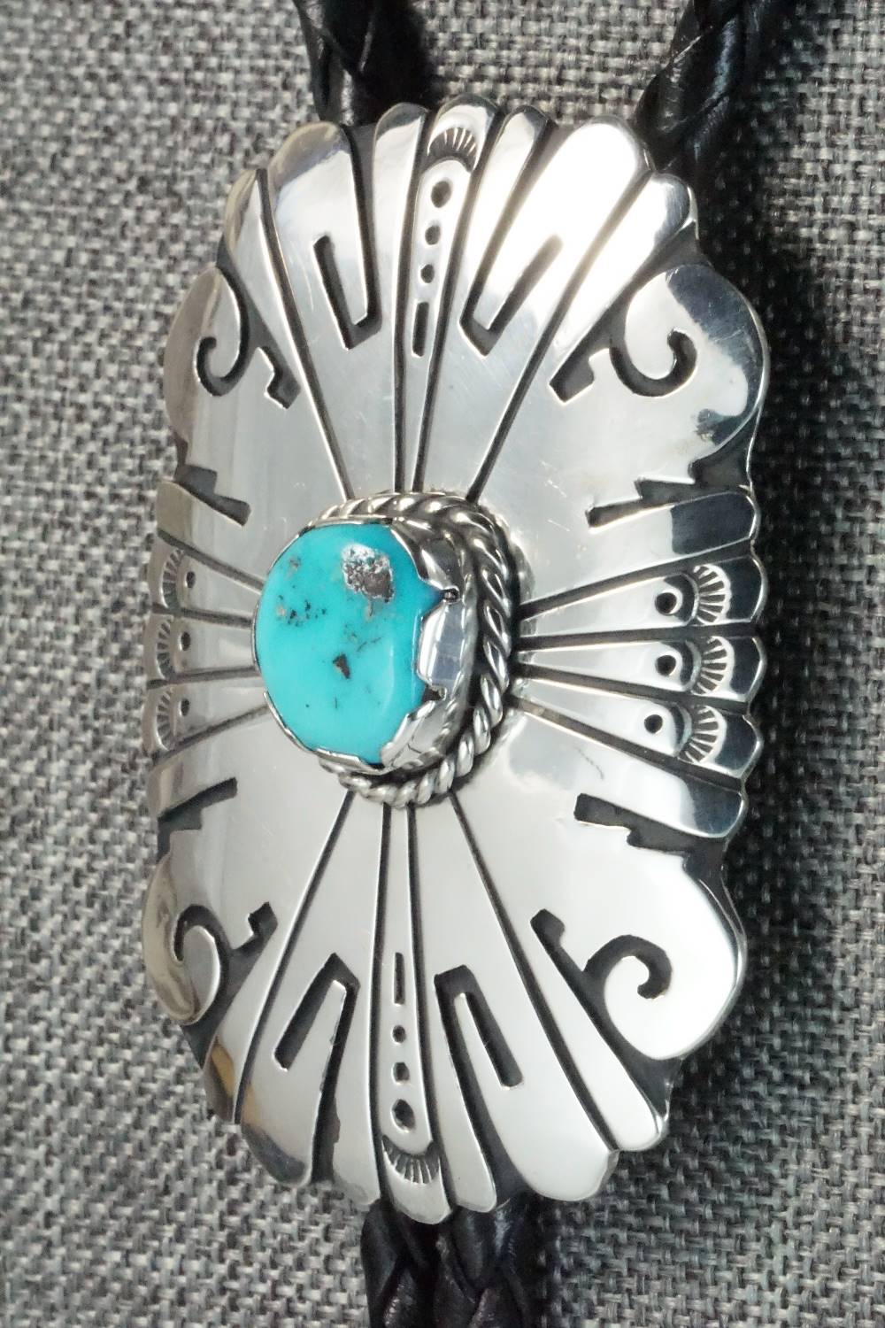 Turquoise & Sterling Silver Bolo Tie - Rosita Singer