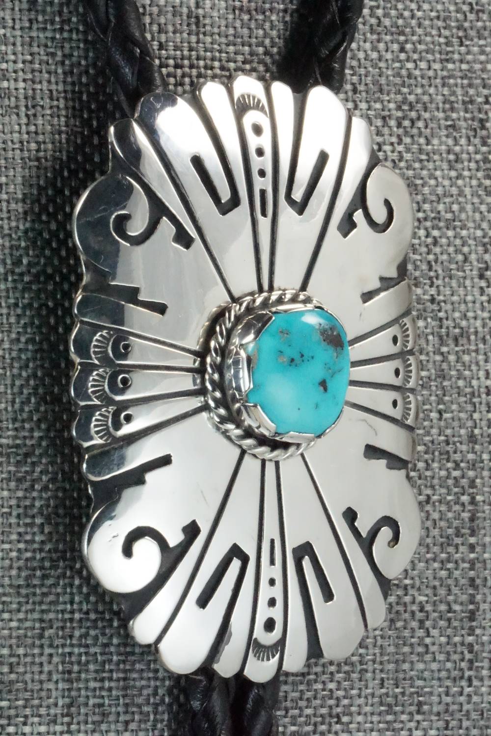 Turquoise & Sterling Silver Bolo Tie - Rosita Singer