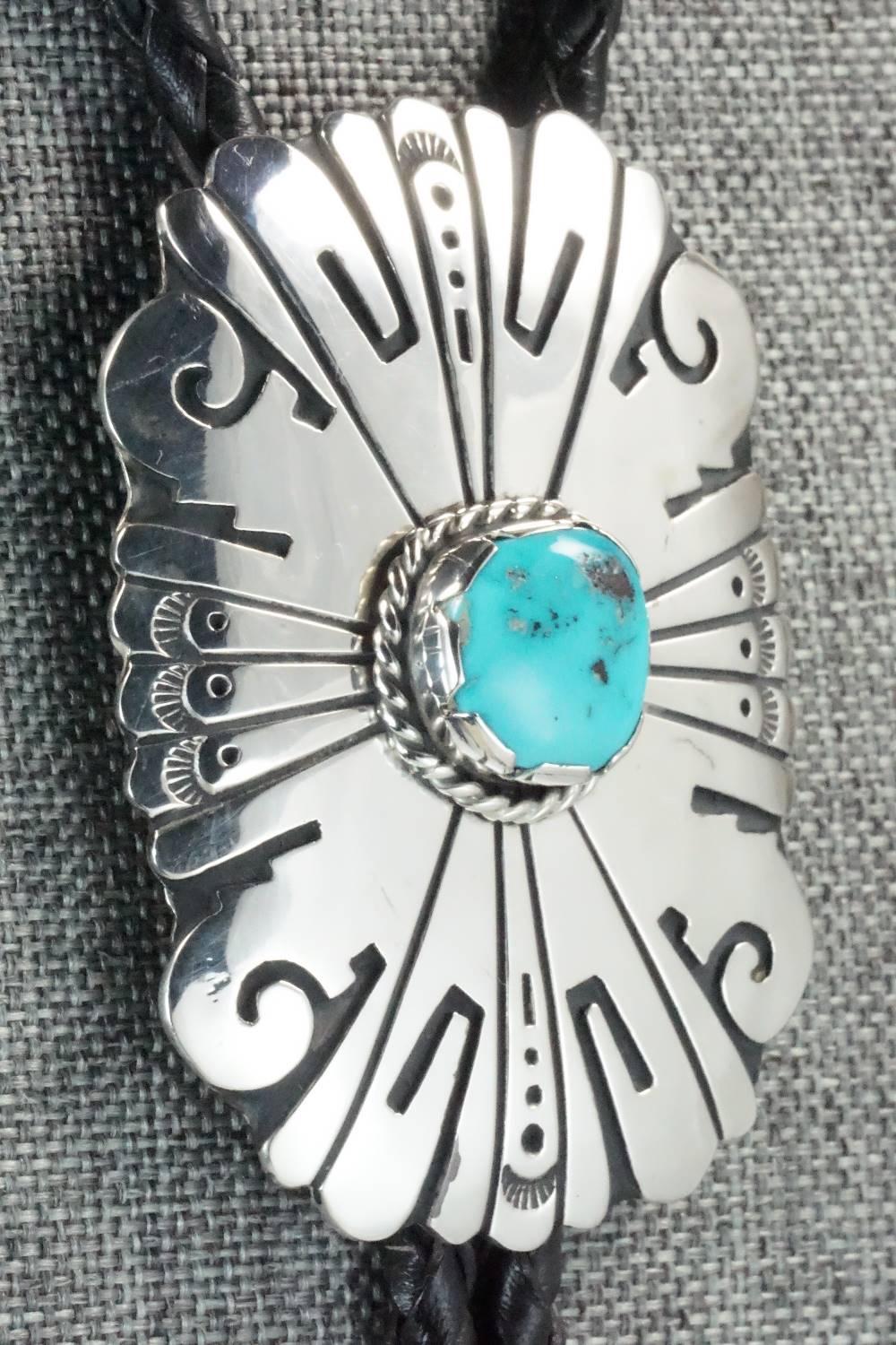 Turquoise & Sterling Silver Bolo Tie - Rosita Singer