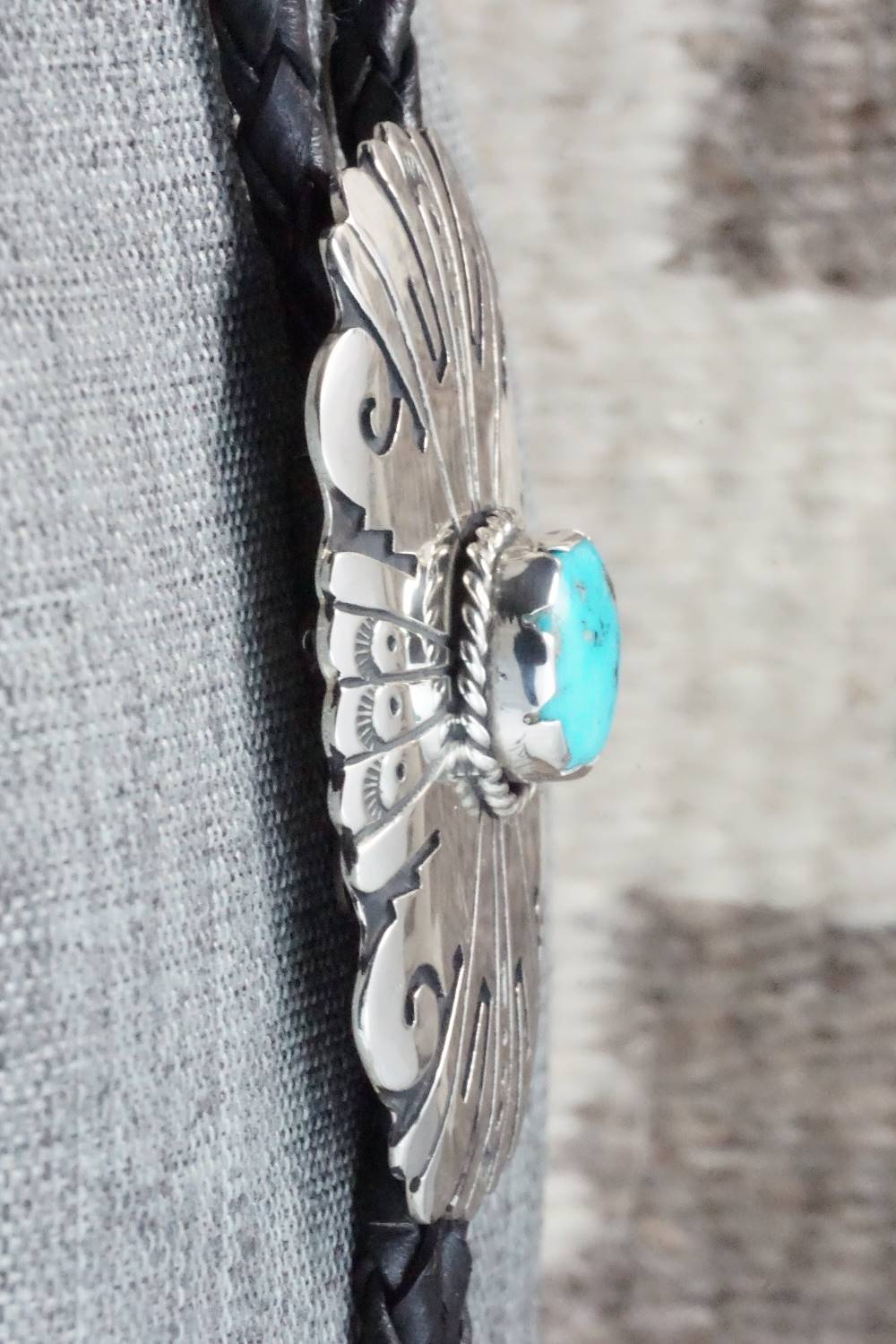 Turquoise & Sterling Silver Bolo Tie - Rosita Singer