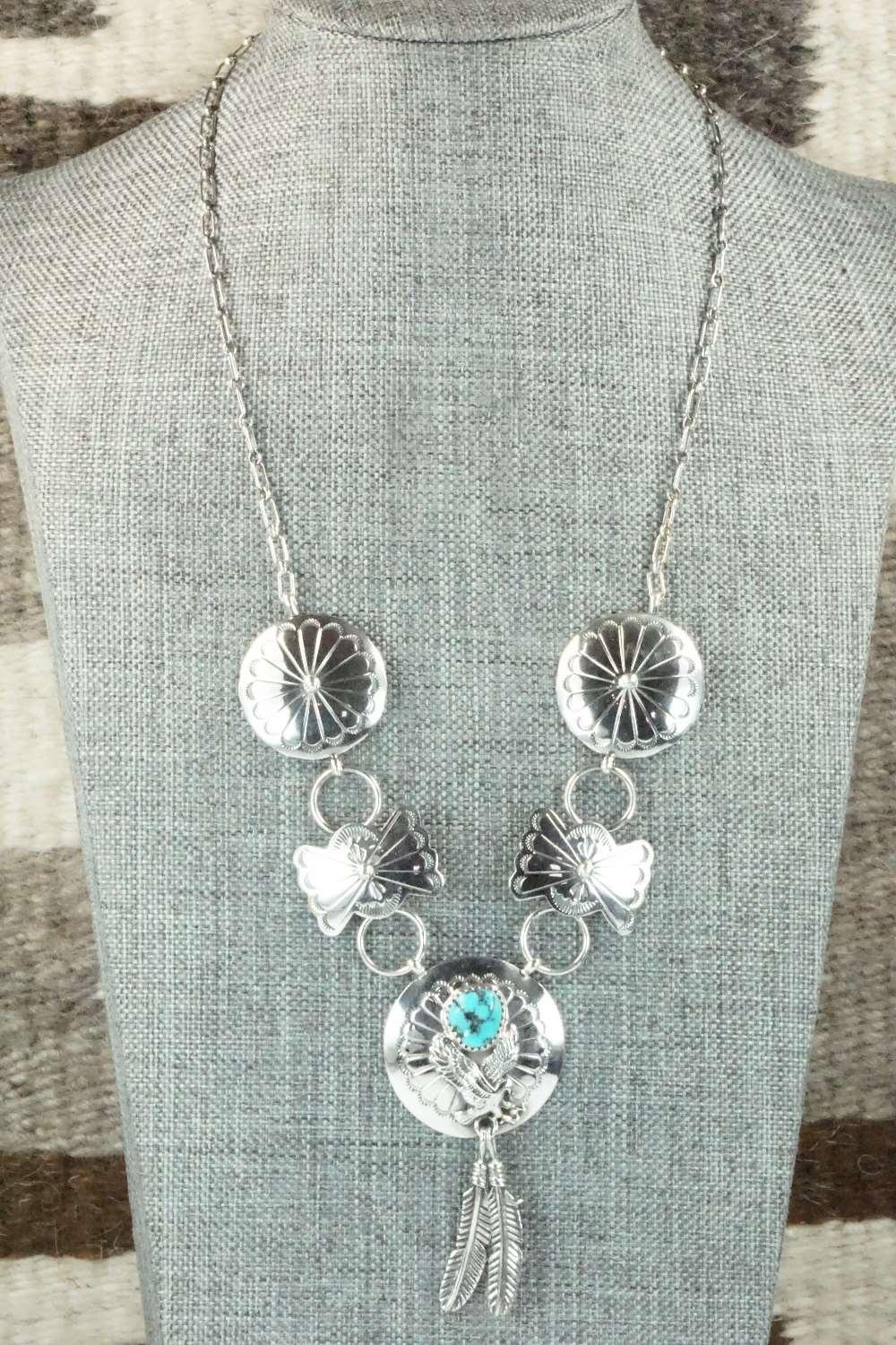 Turquoise & Sterling Silver Necklace - Albert Payton