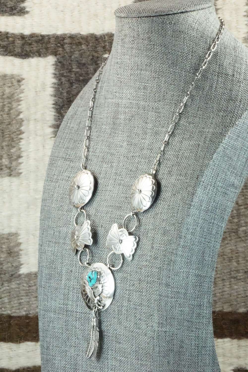 Turquoise & Sterling Silver Necklace - Albert Payton