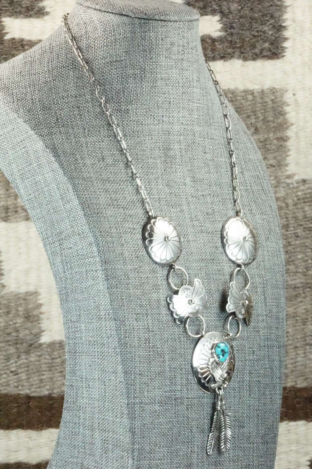 Turquoise & Sterling Silver Necklace - Albert Payton