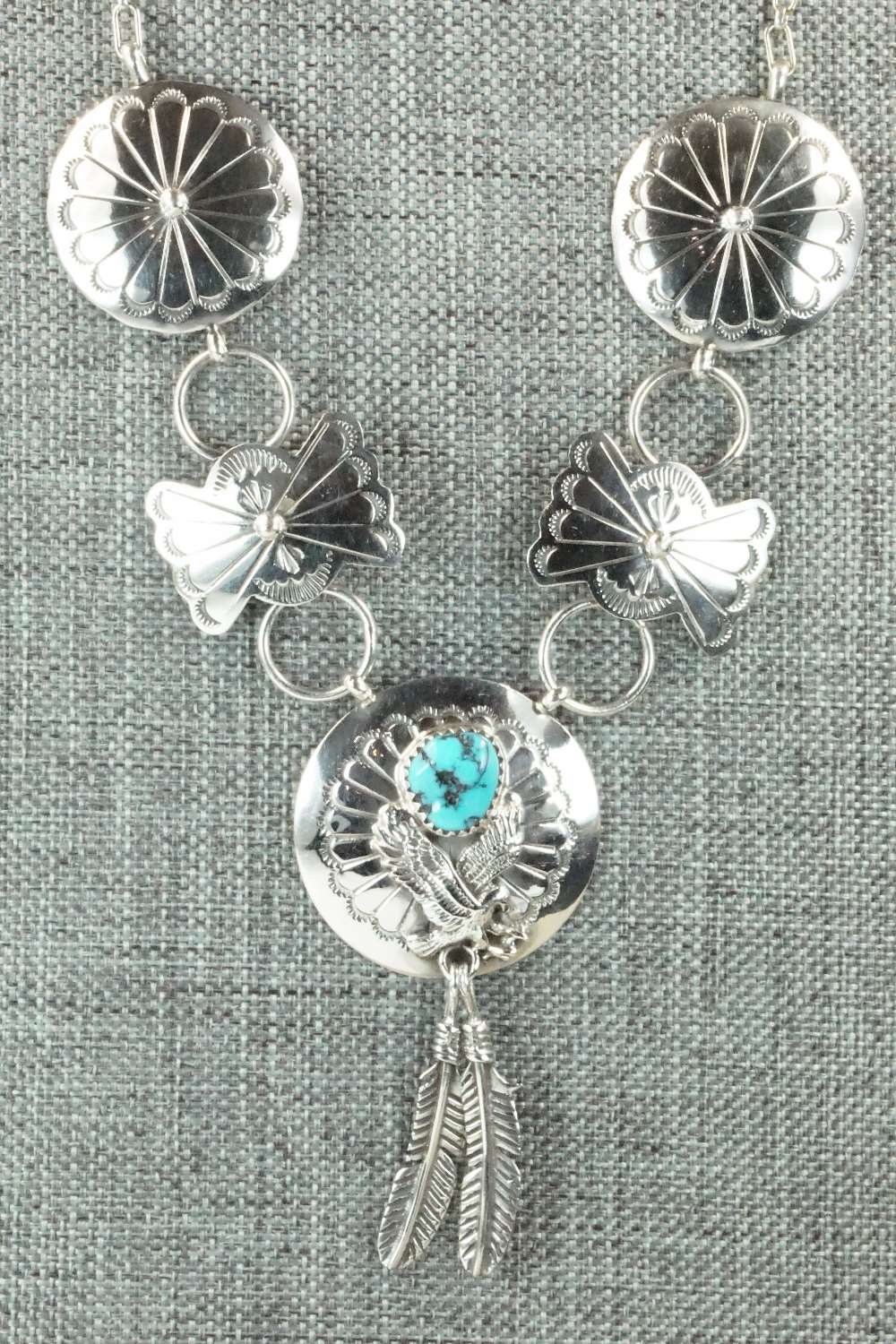 Turquoise & Sterling Silver Necklace - Albert Payton