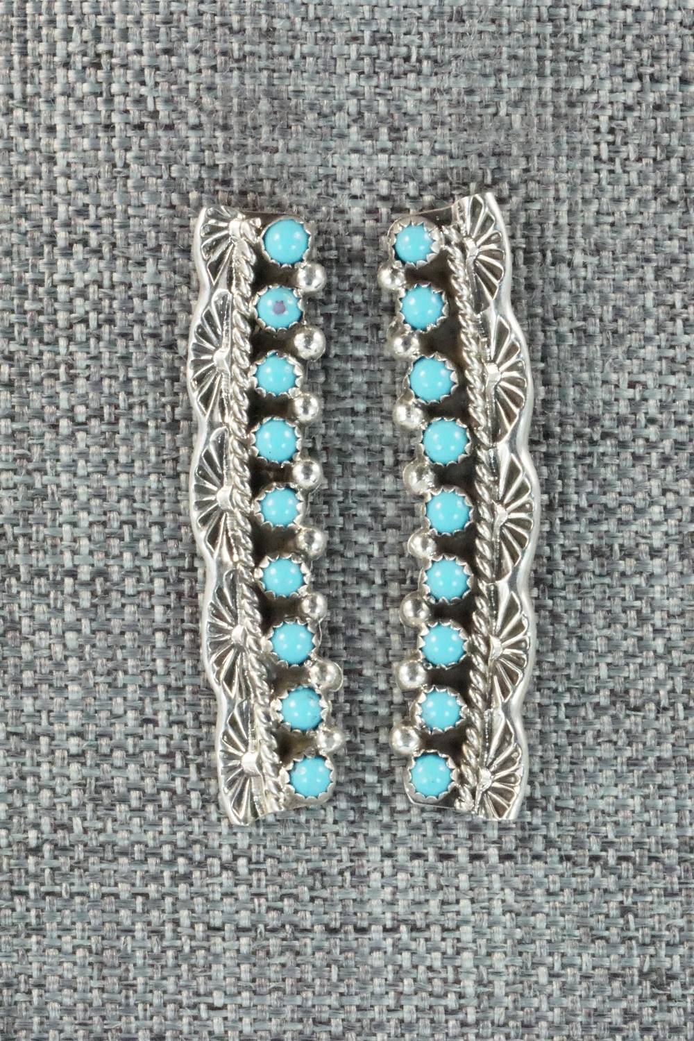 Turquoise & Sterling Silver Earrings - Falencia Yazzie