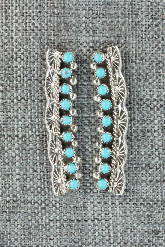 Turquoise & Sterling Silver Earrings - Falencia Yazzie
