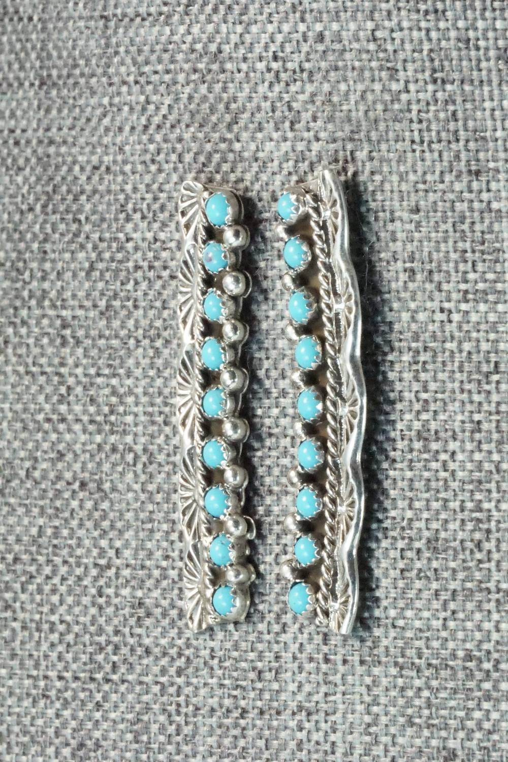 Turquoise & Sterling Silver Earrings - Falencia Yazzie