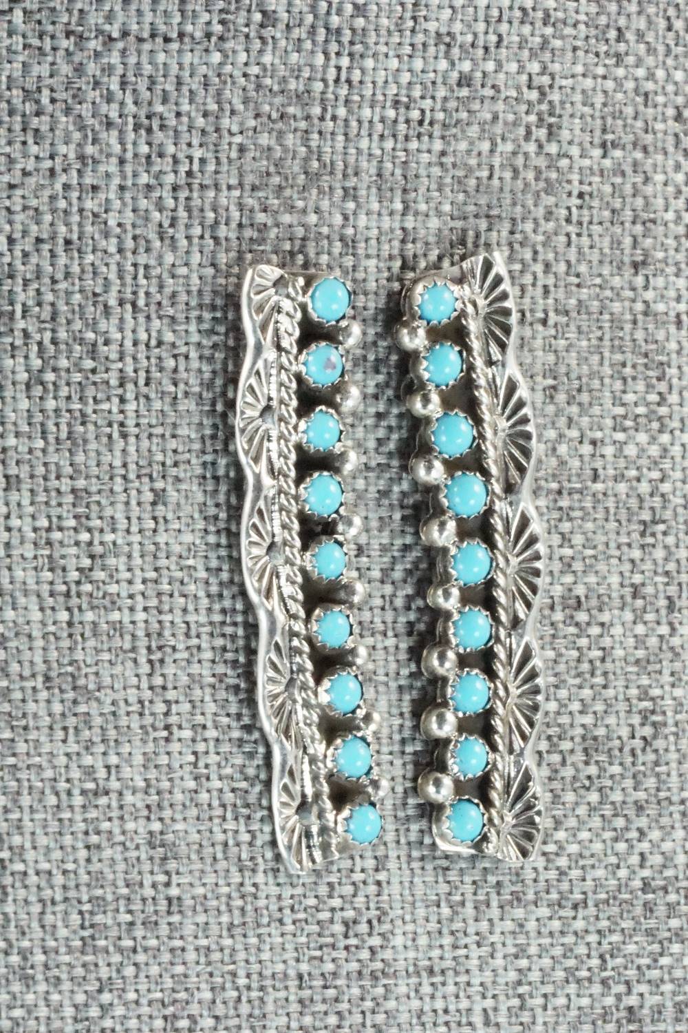 Turquoise & Sterling Silver Earrings - Falencia Yazzie