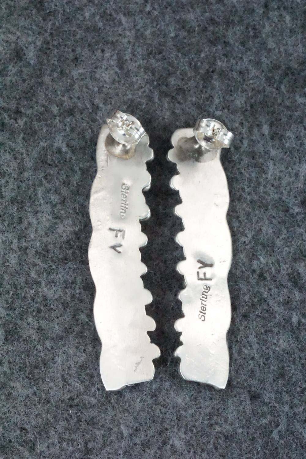 Turquoise & Sterling Silver Earrings - Falencia Yazzie