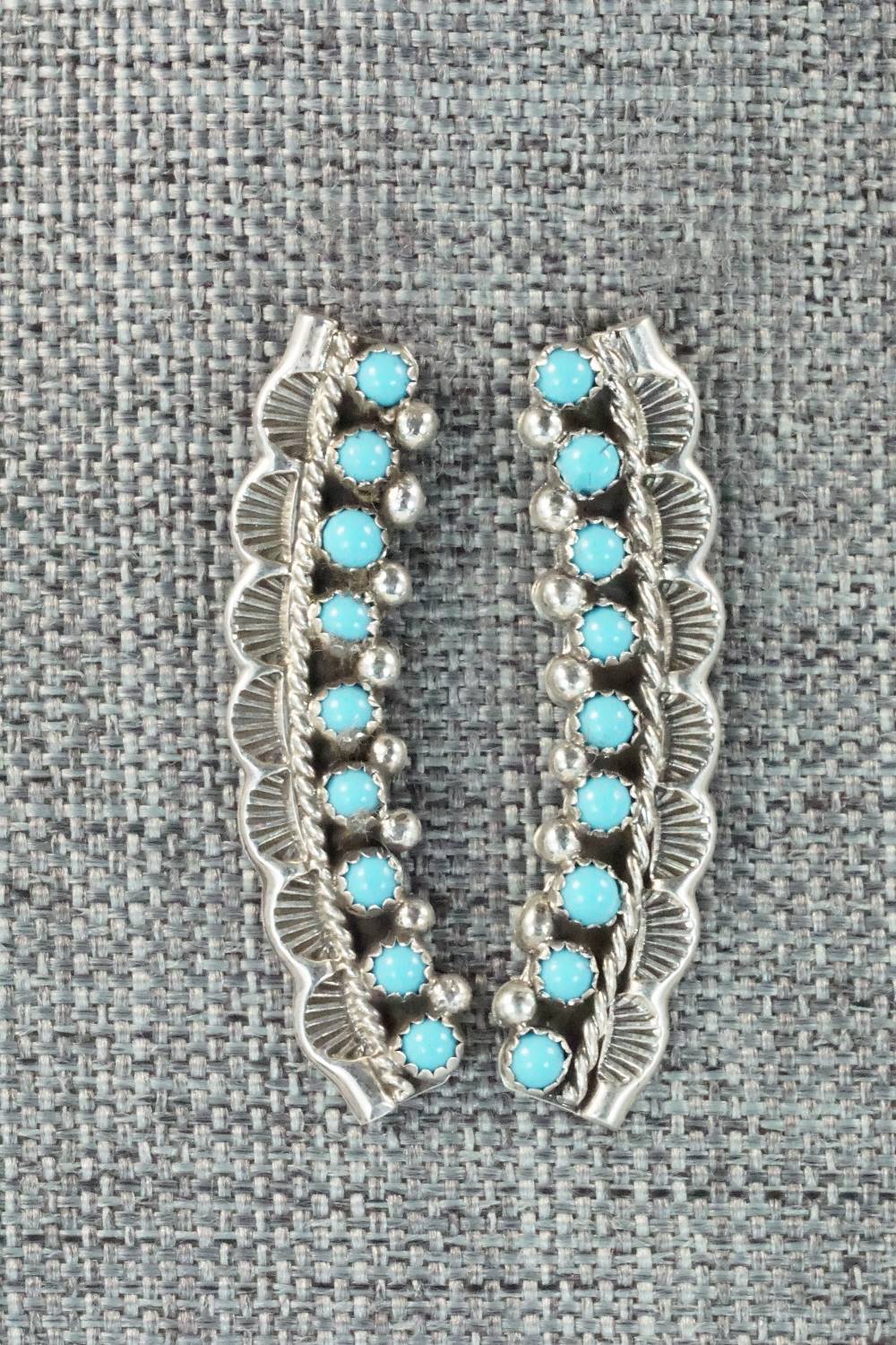 Turquoise & Sterling Silver Earrings - Falencia Yazzie