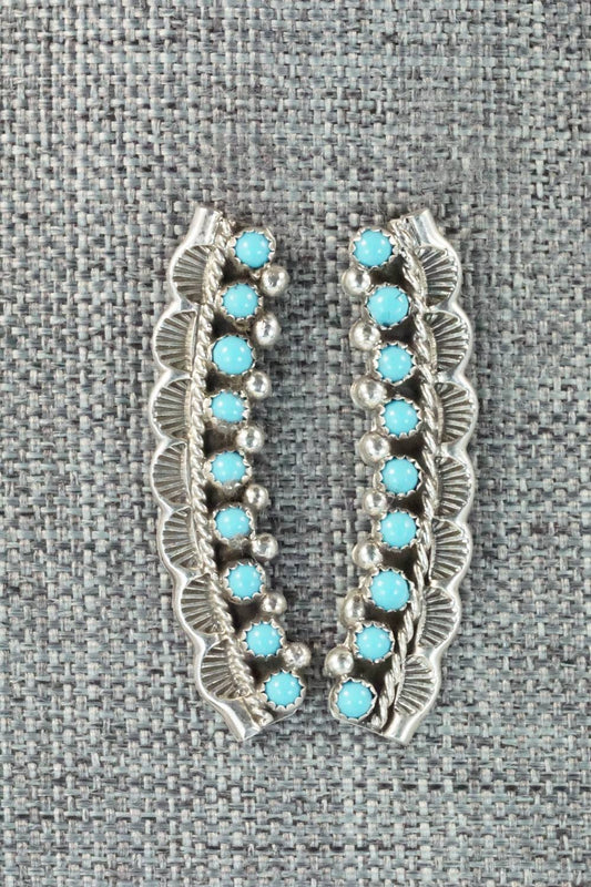 Turquoise & Sterling Silver Earrings - Falencia Yazzie