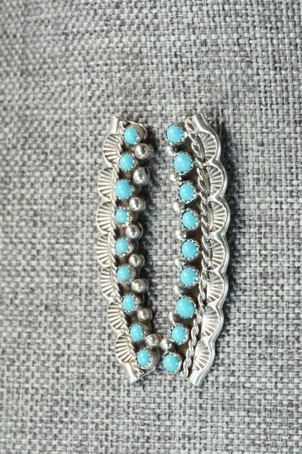 Turquoise & Sterling Silver Earrings - Falencia Yazzie